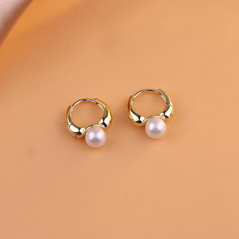 Pearl Drop Earrings For Women Gold Color Wedding Jewelry Simple Dangle Earring Jewelry Gift