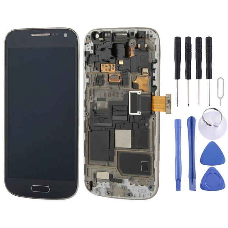 

Original LCD Display + Touch Panel with Frame for Galaxy S IV mini / i9195 / i9192 / i9190 темно-синий