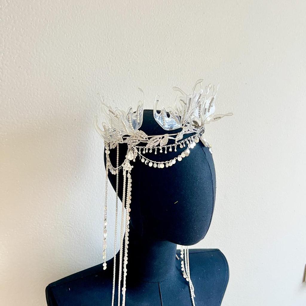 Čelenka mořské panny: 2024 Fairy Tassel Crown pro Hanfu a starověký styl