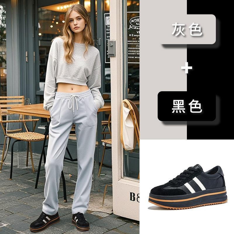 Wula Grass Pigskin Insoles Genuine Leather Women's Shoes Autumn New Platform Versatile Sports Shoes