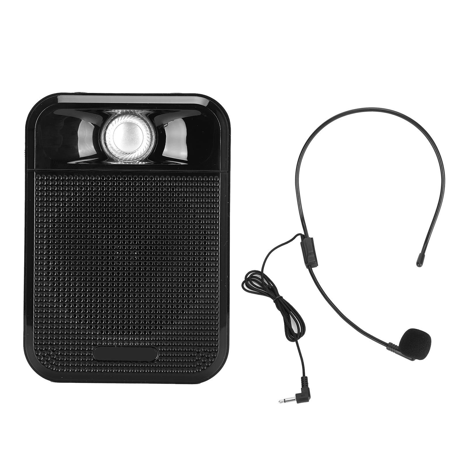 

Портативный усилитель голоса, перезаряжаемый микрофон, громкоговоритель, радио, поддержка карты памяти, черный чёрный