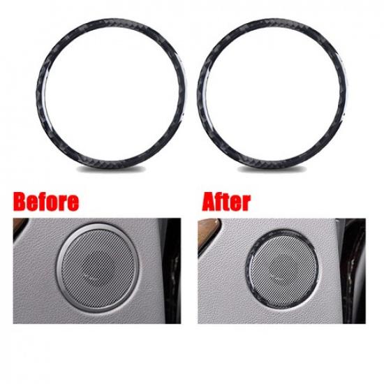 Carbon Car Door Audio Speaker Frame Cover Trim For Benz GLE GLS ML GL 2015-2019