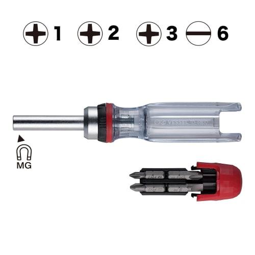 VESSEL Ratchet Driver (with 4 bits) TD-6804MG