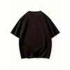 European Sizes Plus Size Men's Letter Printed T-Shirt - Soft Crew Neck, Comfortable Fit, Slightly Elastic Knitted Fabric