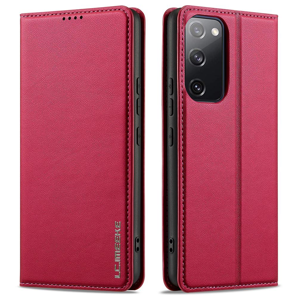 

Чехол LC.IMEEKE серии L1 для Samsung Galaxy S20 FE 2022/S20 FE 5G/S20 FE/S20 Lite, кожаный кошелек-подставка, чехол для телефона Red