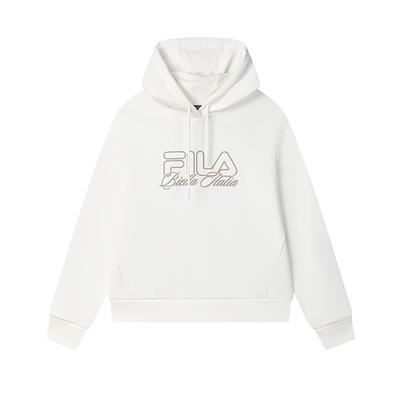 Classic Versatile Fleece Hooded Sweatshirt Women Tops Cloud-Mushroom-White F11W519218FWT