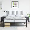 VidaXL Bedside Tables 2 Pcs Black 34.5x39x44 Cm Steel, Cabinet, Bedroom Furniture, Telephone Stand, Cabinet 841608