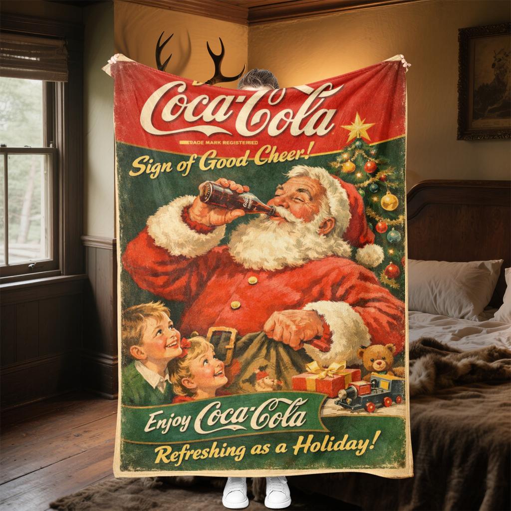 Christmas Plush Blanket Soft Comfortable All Seasons Perfect Sofa Office Naps Outdoor Travel Makes Great Gift