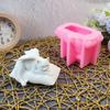 3D Winged Cats Animal Figurine Silicone Molds for Candle Soap Making Gypsum Decoration Cement Clay Silicone Molds 6XDE