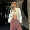 Jachetă Napoleon pentru Femei Guler Înalt Mânecă Lungă Cataramă cu Șnur Palton Damă 2026 Primăvară Toamnă Retro Streetwear Birou Îmbrăcăminte Exterioară