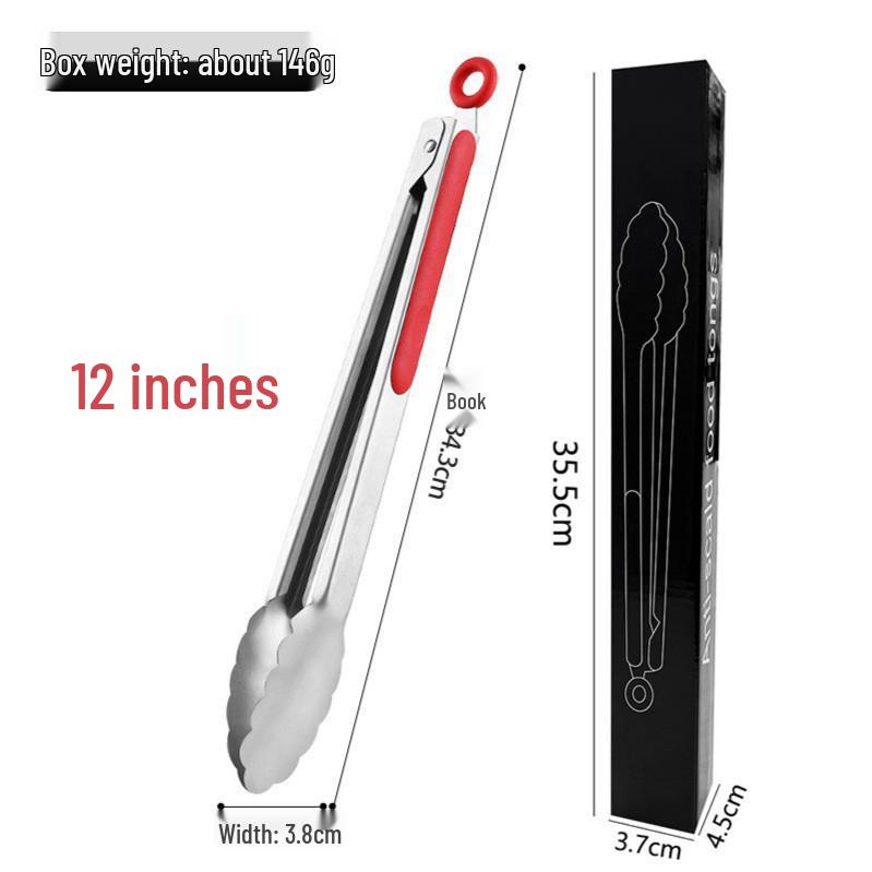 Stainless Steel Multi-Functional Kitchen Tongs for BBQ, Roasting & Baking - Free Shipping