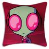 Invader Zim Cartoon Pillow Covers Cartoon Sofa Decorative Home Double-Sided Printing Short Plush Cute Cushion Cover
