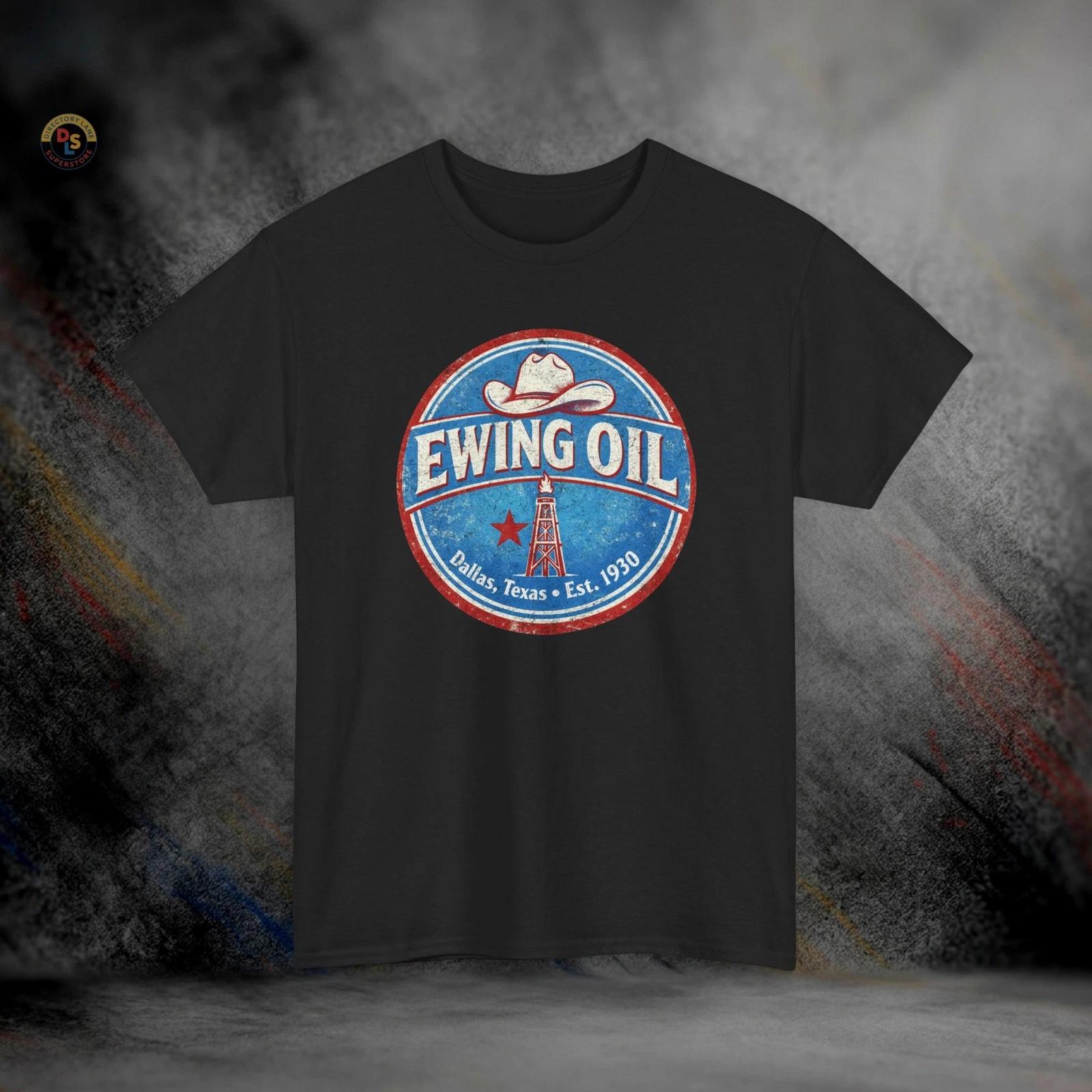 Ewing Oil Dallas T-Shirt | Heavy Cotton Tee S