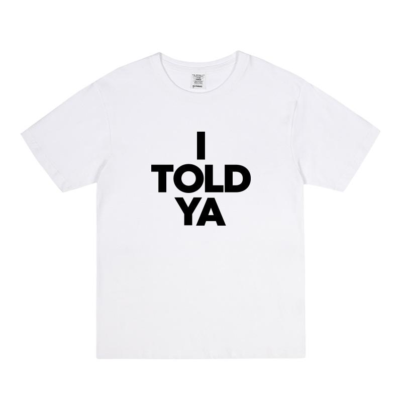 Challenger Zan Sister Zendaya Stejné Říkal jsem ti Dopis Tričko s krátkým rukávem Pánské a dámské Letní volné bavlněné tričko