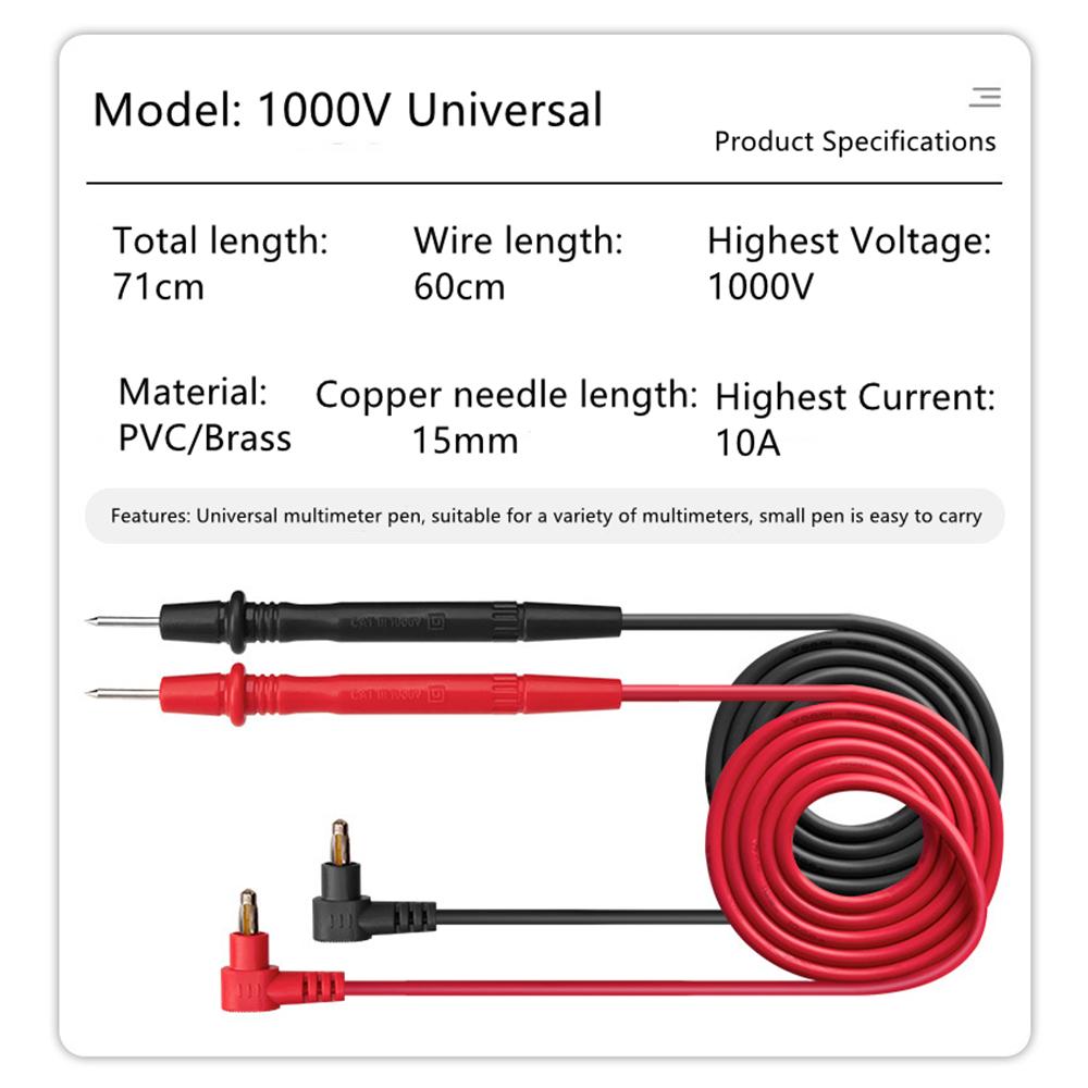 Multimeter Test Leads Universal Probe Test Leads Pin AC DC 1000V 20A 10A CAT III Measuring Probes Pen for Multi-Meter Tester