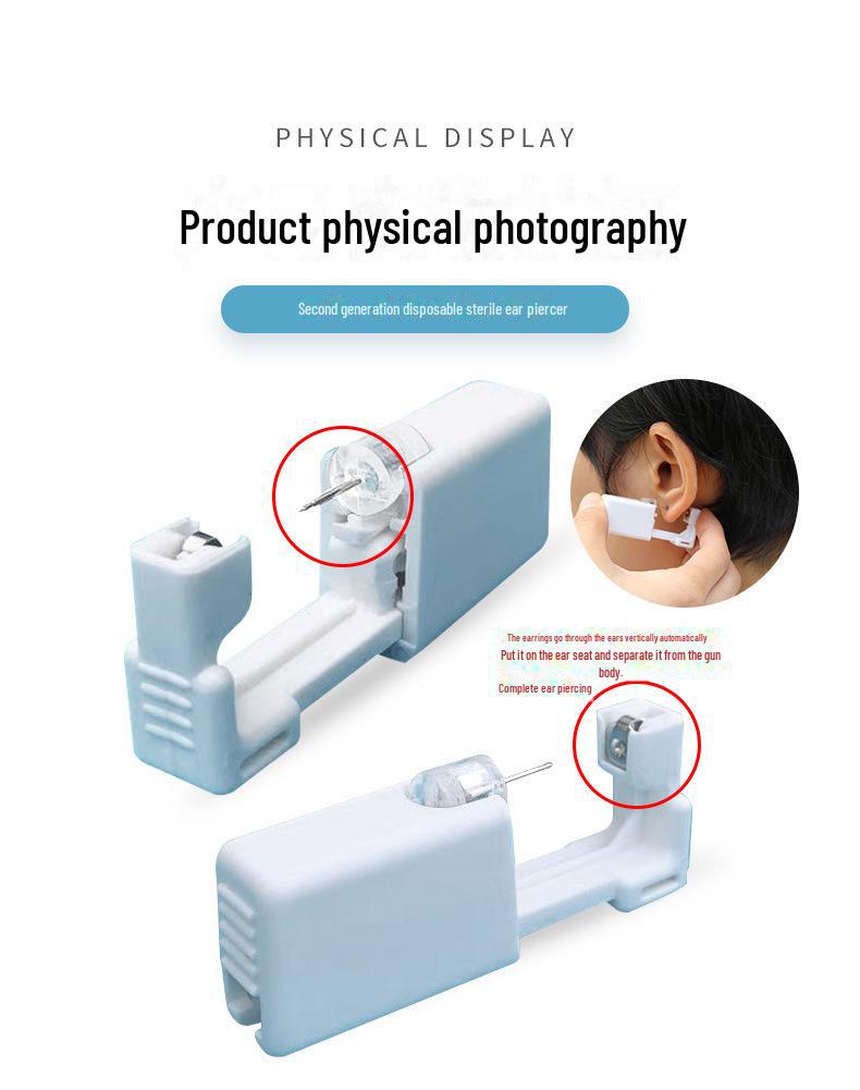 Fusmet 2nd Gen Disposable Ear Piercing Tool Set with Ear Piercer and Nail Gun