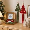 Holiday Tree Fiber Craft Set for 2 Hanging Projects with Soft Cotton Cord, Wooden Star Toppers, Beads and Dowels
