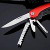 1 Pcs Outdoor Survival Stainless Steel 9 In 1 Portable Multi Tool Plier Camping Accessories Portable Camping Gear