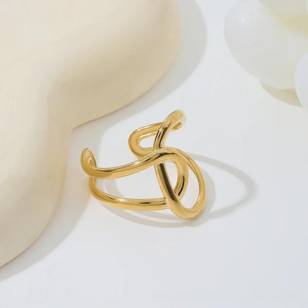European & American Style Titanium Steel Open Ring - Fashionable, Versatile Jewelry for Women