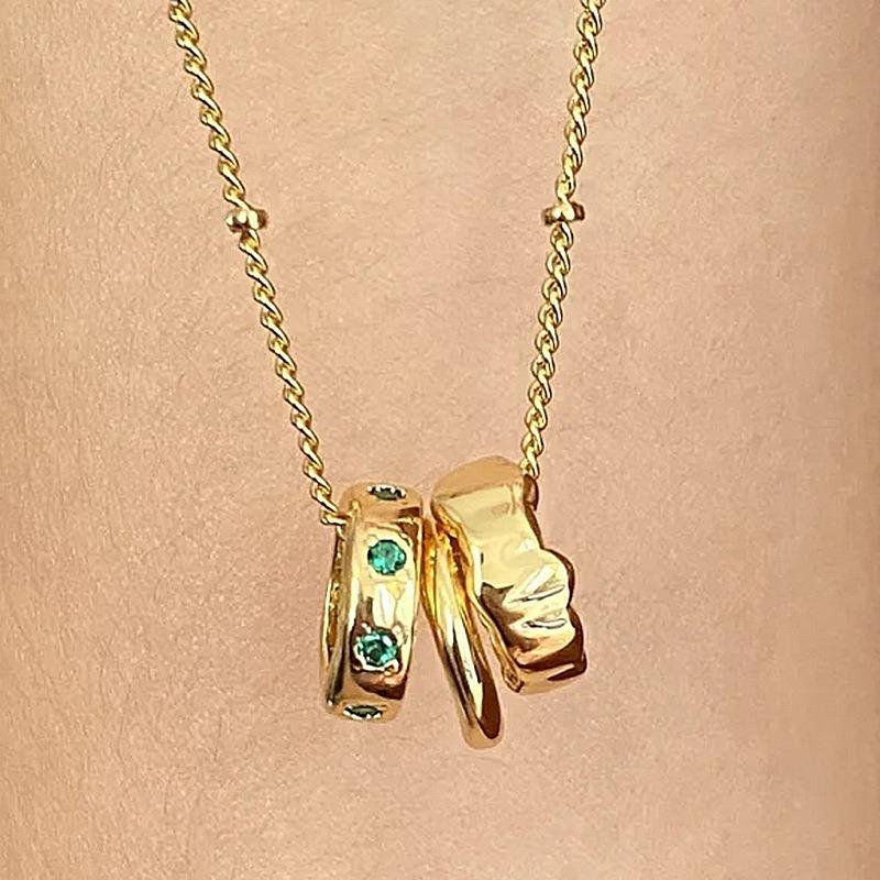 Collar de diamantes verde brillante de alta calidad vintage para mujer Estilo simple Lujo ligero Moda Colgante Fiesta de bodas