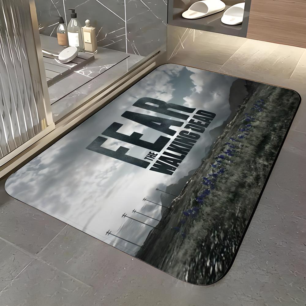 show T-The Walking Dead Floor Mat Soft Flannel Entrance Door Mat Non Slip Absorbent Bathroom Bedroom Floor Rug