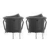 2 Pcs 2 Pin 2 Gears Switch SPST Toggle Switch Black Round Rocker Switch