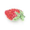 Alloy Crystal Fruit Strawberry Pendants Rhinestone Red Strawberry Charm Pendant for Women's Necklace/Keychain Cute for Gifts
