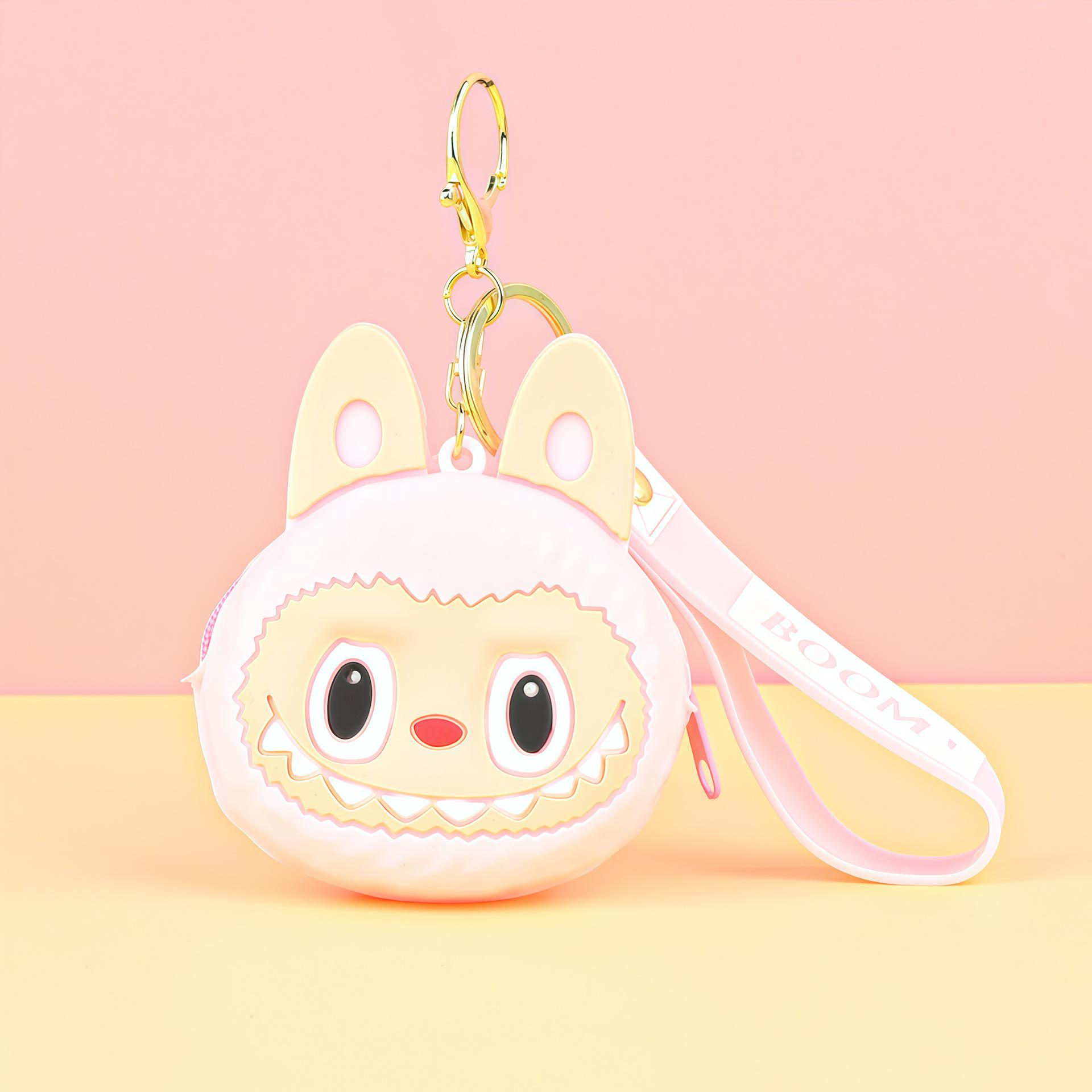 

Labubu Silicone Coin Purse: Cute Cartoon Storage for Kids – Earphone, Card Holder, Pendant