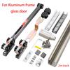 Push-To-Open Pocket Door Hardware Bidirectional Soft-Close Concealed Track Overhead Sliding System For Wooden Doors