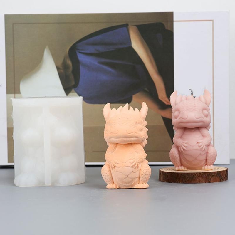 Flexible Silicone Mold Handmade Scented Candle Mould Dragon Shape Aromatherapys Jewelry Mold Home Decoration Mold