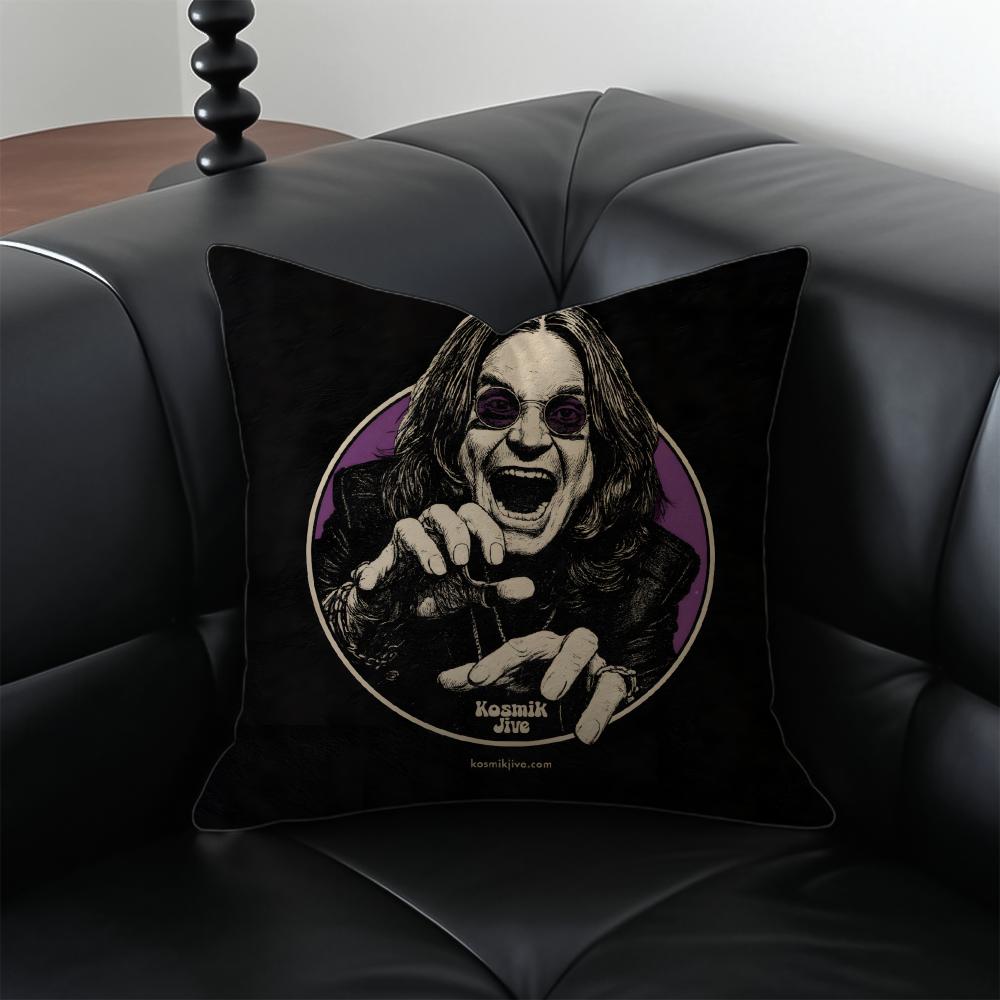 singer rock OOzzy OOsbourne Cushion Cover Pillow Case Antidustmite Invisible zipper silky plush cushion