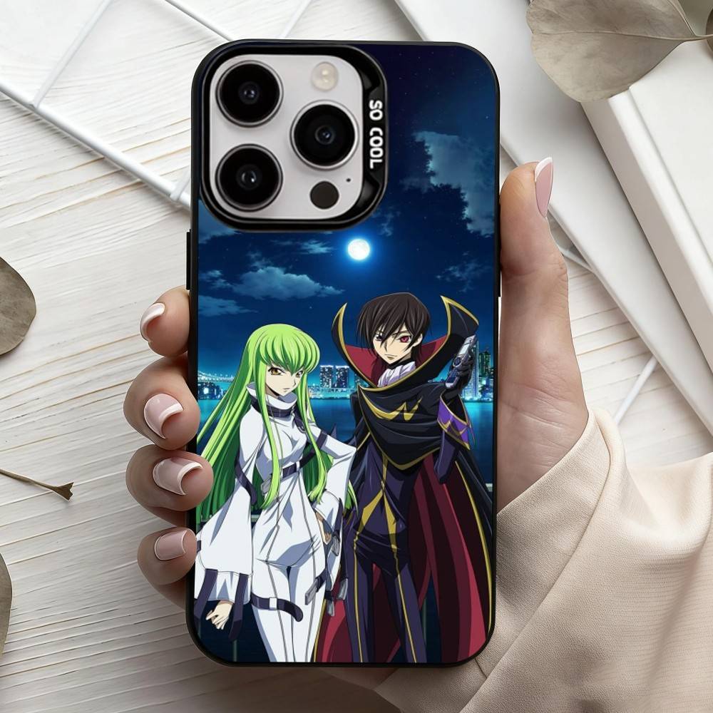 Japanese Anime C-Code G-Geass  Phone Case For iPhone17,16,15,14,13,12,11 Plus,Pro Max Black Candy Silver Phone Case