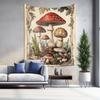 Retro Mushroom Pattern Decorative Hanging Cloth  Exquisite Wall Hanging Decoration