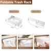 Foldable Trash Can Magnetic Closure Waste Bag Hanger Racks for Kitchen Cabinets Doors and Cupboards