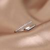 Mode Offener Ring Silber, Eleganter Verstellbarer Fingerring für Damen Alltagsschmuck
