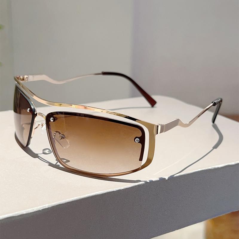 Fashion Sunglasses Women New Irregular Rim Gradient Outdoor Shades Ins Trendy Luxury Brand Design Stylish Sun Glasses