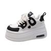 Scarpe bianche con plateau scarpe da donna primavera e autunno nuove versatili popolari scarpe panda scarpe muffin casual di nicchia sottili