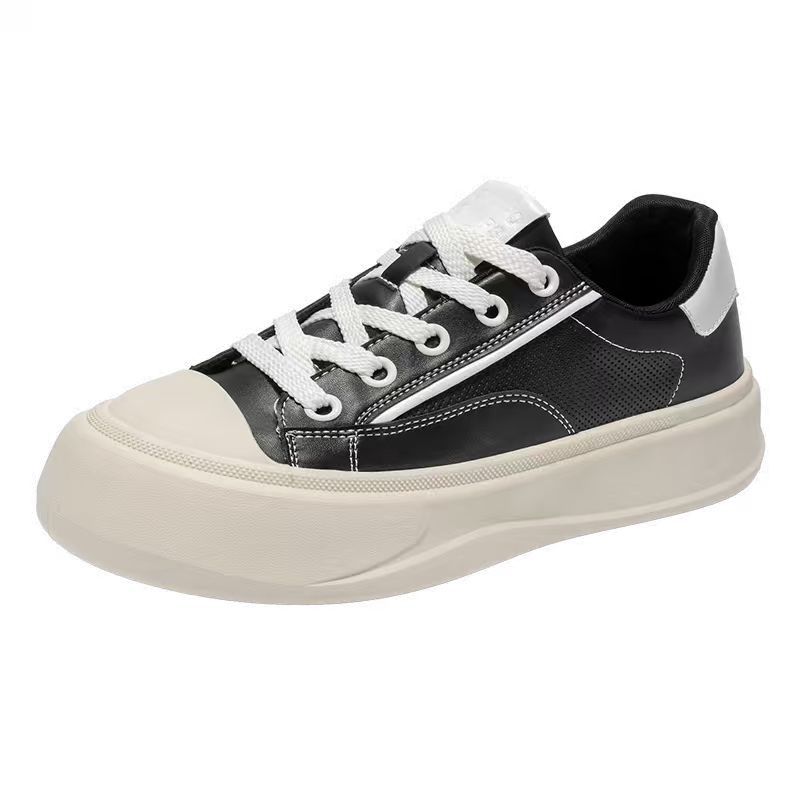 Fashion Men Platform Vulcanized Shoes 2025 Autumn Comfortable Anti Slip Outdoor Leisure Sports Shoes Thick Soled Outdoor Running Shoes