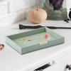 Leather Tray Stylish Table Catchall Storage Box Jewelry Key Coin Desk Top Organizer Entryway Nightstand Home Office Decoration