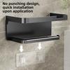 Wall-Mounted Bathroom Tissue Holder Modern Double Layer Paper Roll Organizer for Home Use