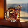 Drum Mug 10oz Glass Cup Unique Musical Instrument Coffee Mug for Drummers Music Teachers Music Lovers