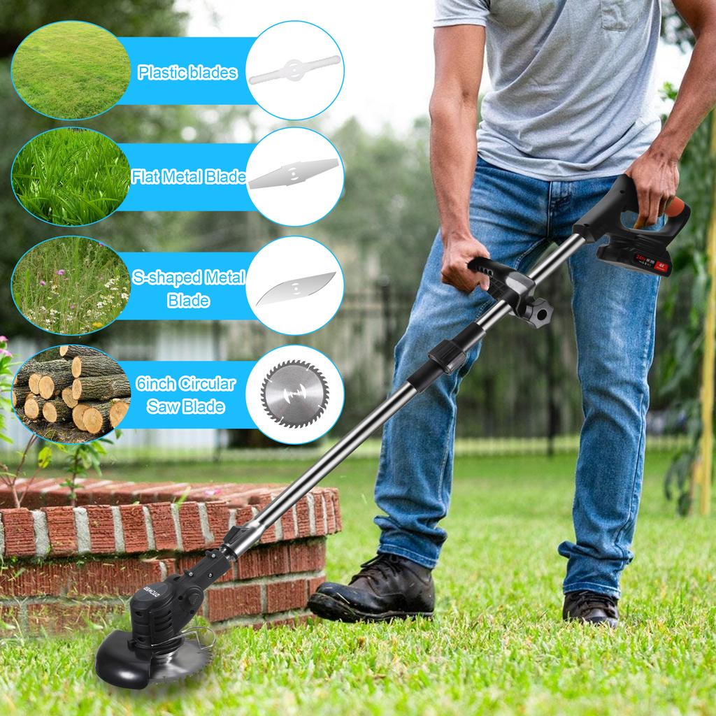Multi-function Electric Mower Portable Grass Trimmer Lithium Battery Weeder Garden Weeding Machine