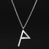 Viking Rune Necklace for Women Stainless Steel Norse Runic Pendant Layering Minimalist Jewelry Gift Delicate Feminine