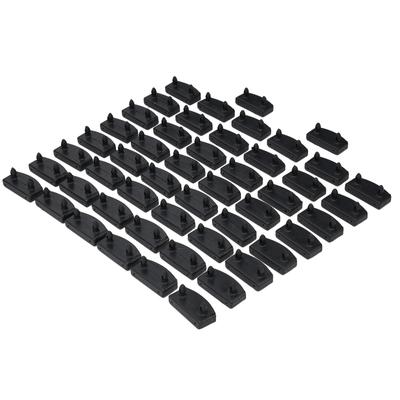 50 sztuk wymiennych drewnianych listew do łóżka, plastikowa osłona środkowa lub końcowa, wspornik 55 mm A307 55X9, pojedyncza wtyczka, czarna