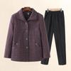 Manteau d'hiver de grand-mère Ajouter du velours Épais Âge moyen Femmes âgées Veste polaire Chaud Décontracté Hauts Mère Automne Doublure fine Vêtements d'extérieur