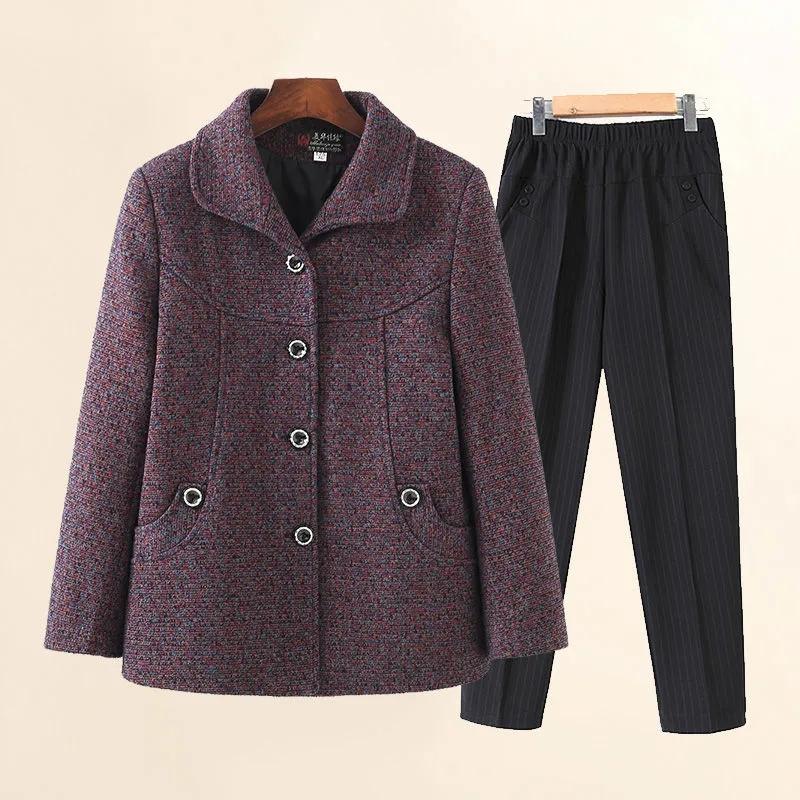 Manteau d'hiver de grand-mère Ajouter du velours Épais Âge moyen Femmes âgées Veste polaire Chaud Décontracté Hauts Mère Automne Doublure fine Vêtements d'extérieur