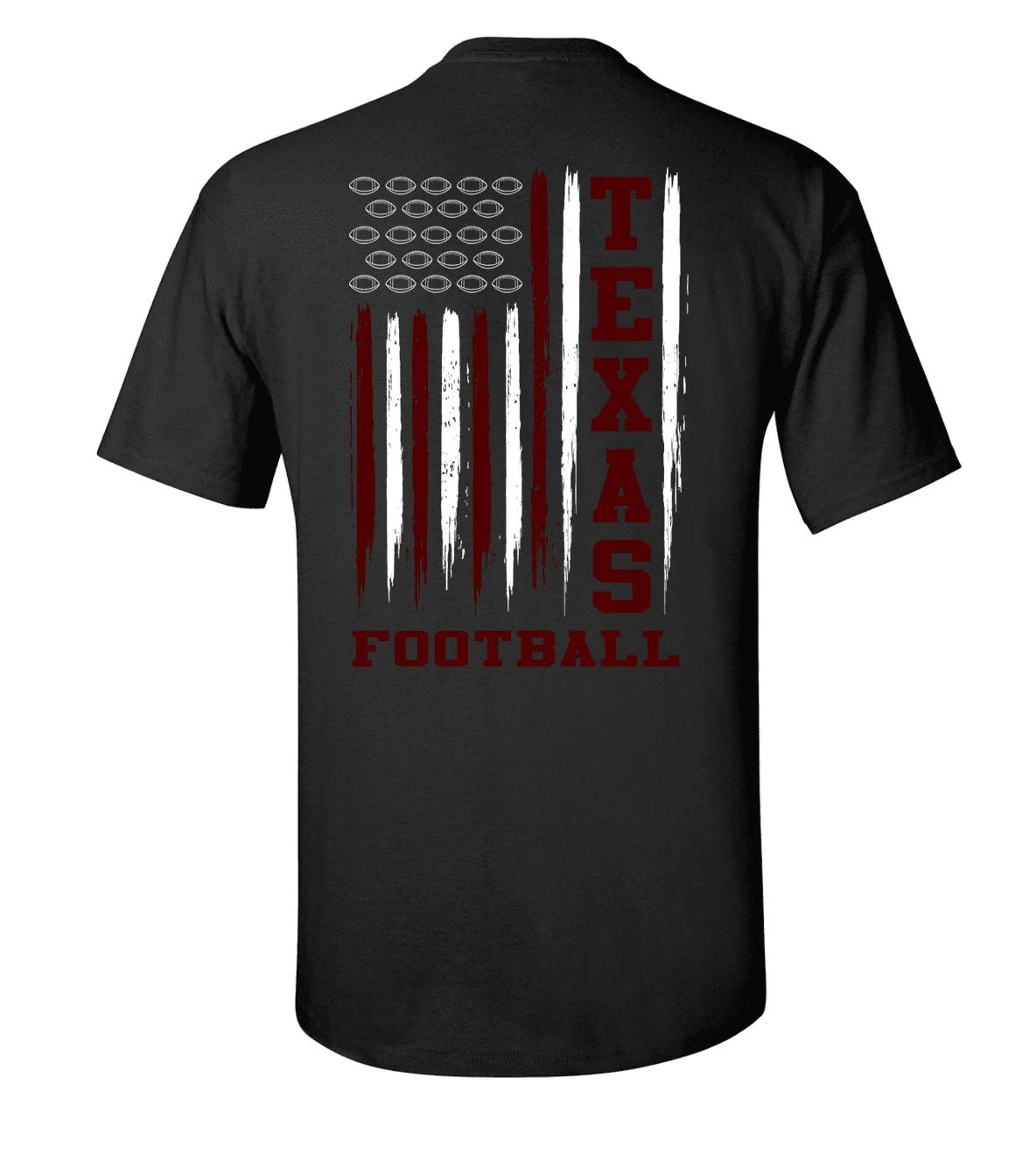 Texas Football USA Maroon and White Flag Unisex Short Sleeve M