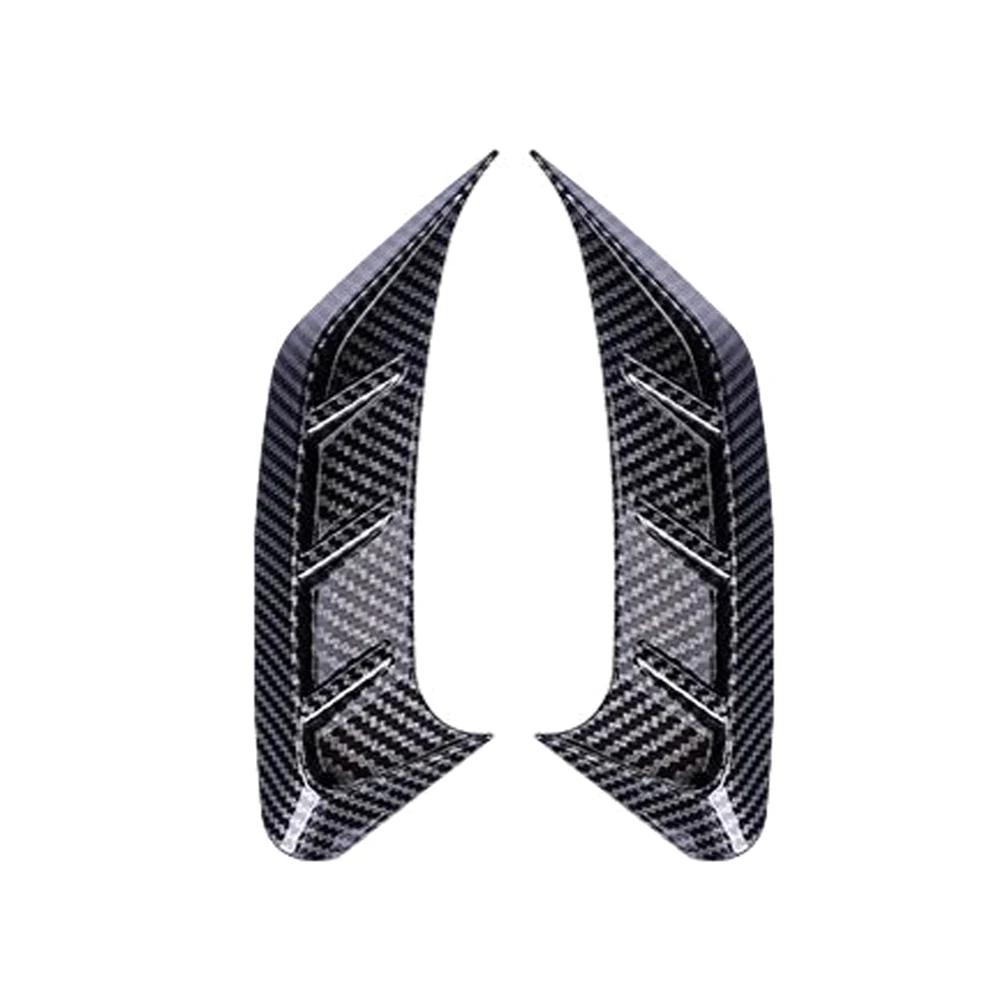 2pcs Carbon Fiber Car Headlight Eyebrow Decals Adhesive Side Wind Blade Stickers Fender Tail Light Wrap Automotive Body Trim