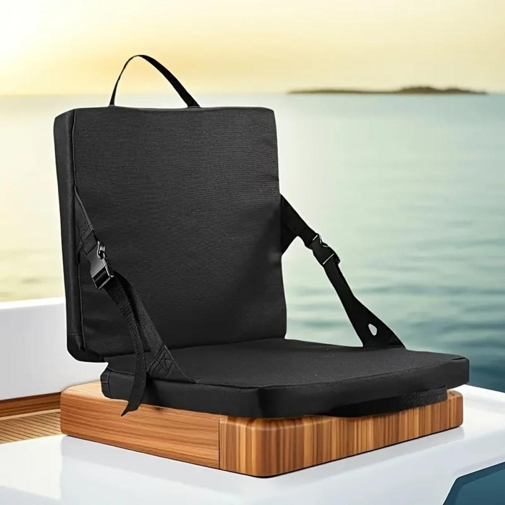 Soft Sponge Cushion Foldable Camping Chair Thick Cotton Backrest Seat Mat  Boats Use