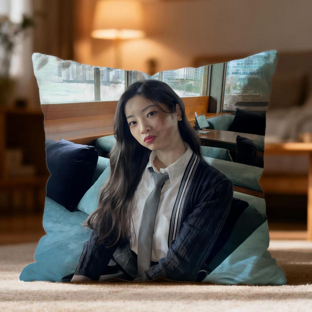 Fashion K-KKim DaHyun Cushion Cover Soft Washable Pillow Case Multi-Scene for Couch Bed Travel Office Use